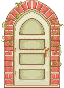 an animated brick door
