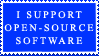 i support open source software