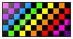 rainbow checkerboard pattern stamp